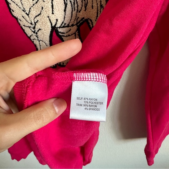 Jane+Delancey hot pink tiger print crewneck sweatshirt - Picture 5 of 8